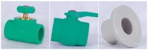 Fitting PPR Straight Way Valve, Ball Tap Plastic dan Flange Adaptor
